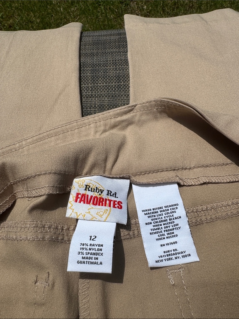 Ruby Rd. Neutral Tan Pull-On Leggings - Picture 2 of 4